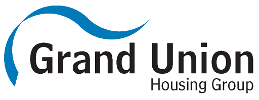 Grand Union Housing Group Logo Black and blue Grand Union Housing Group